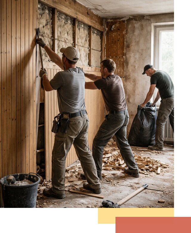 Демонтаж вагонки и вывоз материалов в Кирове