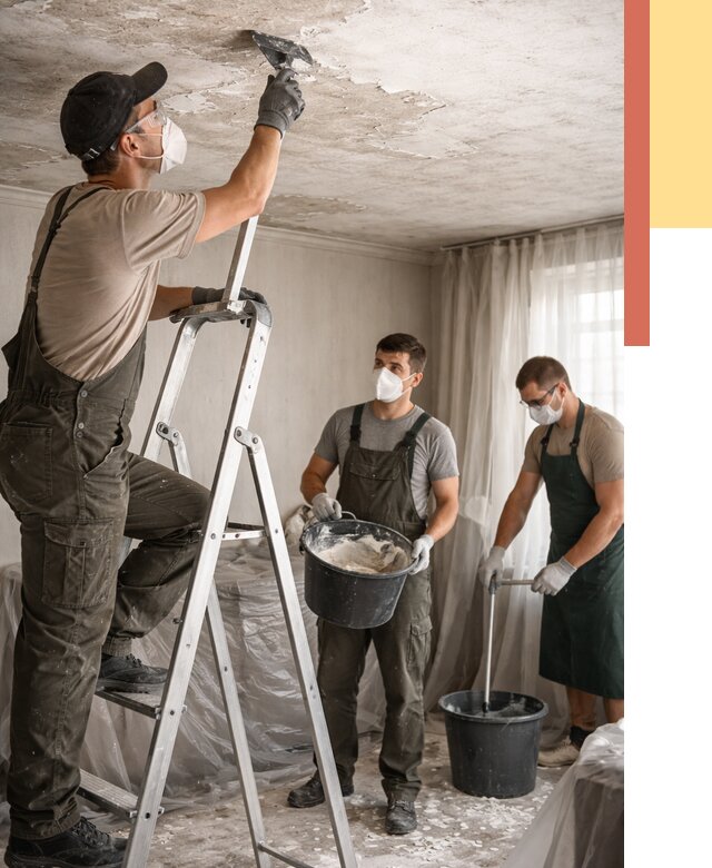 Удаление побелки с потолка в Кирове от 2591 руб. быстро и недорого | ОТДЕЛОЧНИК-Кри