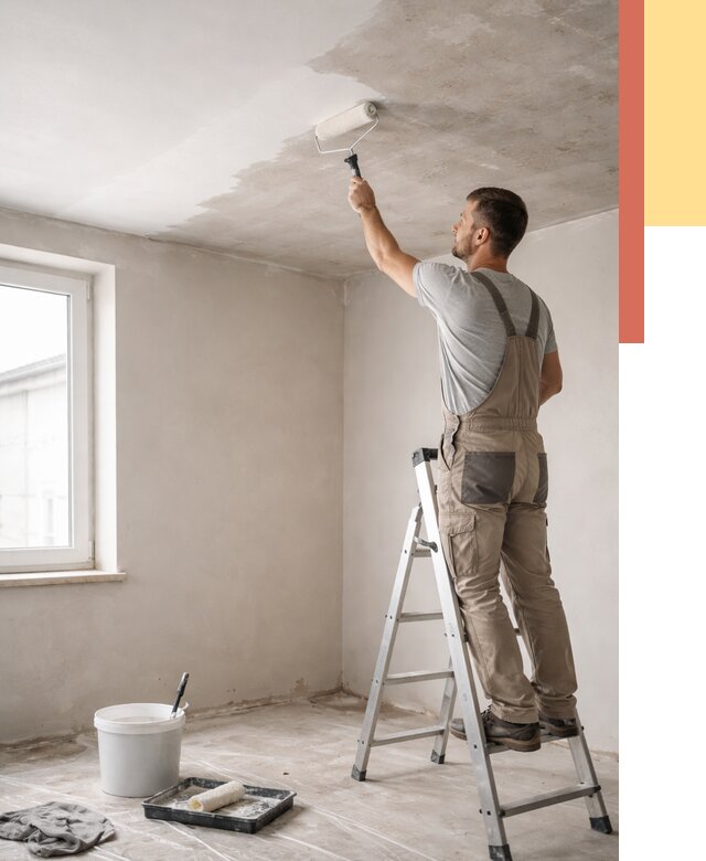 Грунтовка потолка в Кирове от 2591 руб. — быстро и недорого | ОТДЕЛОЧНИК-Кри