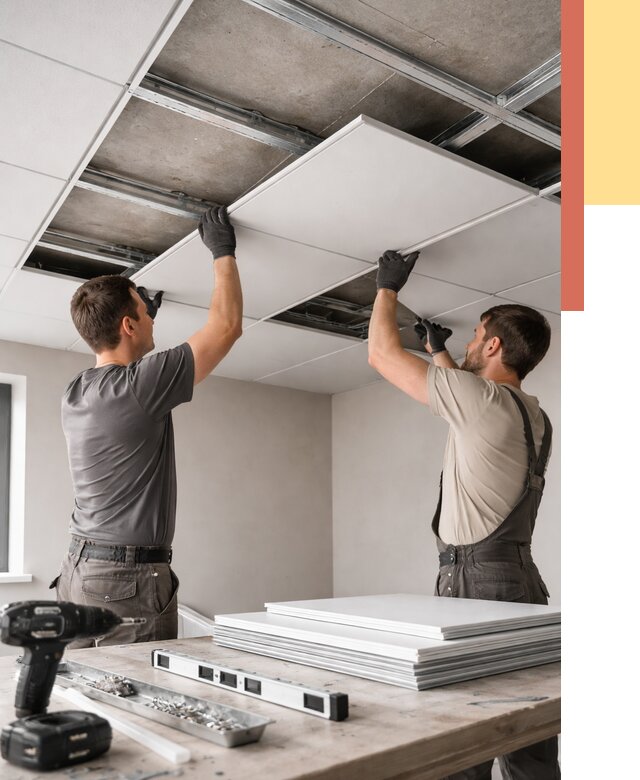 Монтаж кассетного потолка в Кирове от 4663 руб/м2 — установка и сборка | ОТДЕЛОЧНИК-Кри