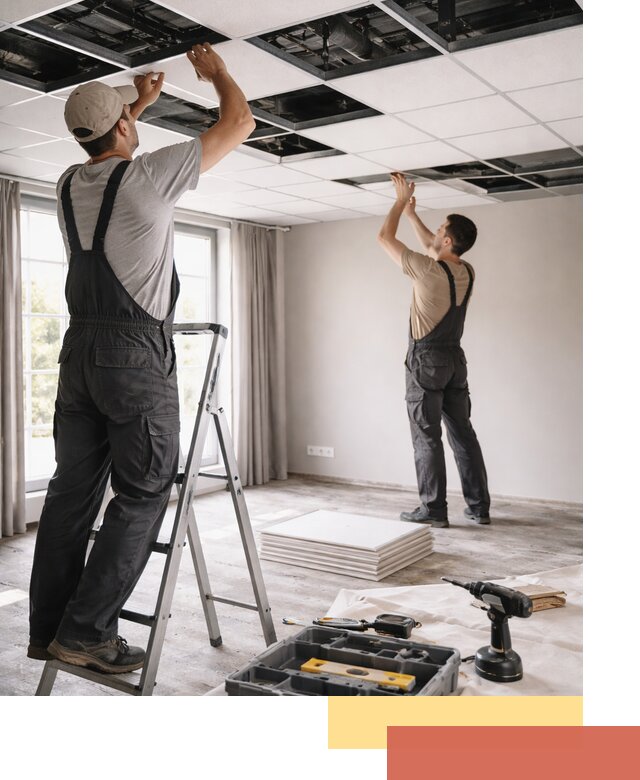 Замена плит подвесного потолка в Кирове быстро и качественно