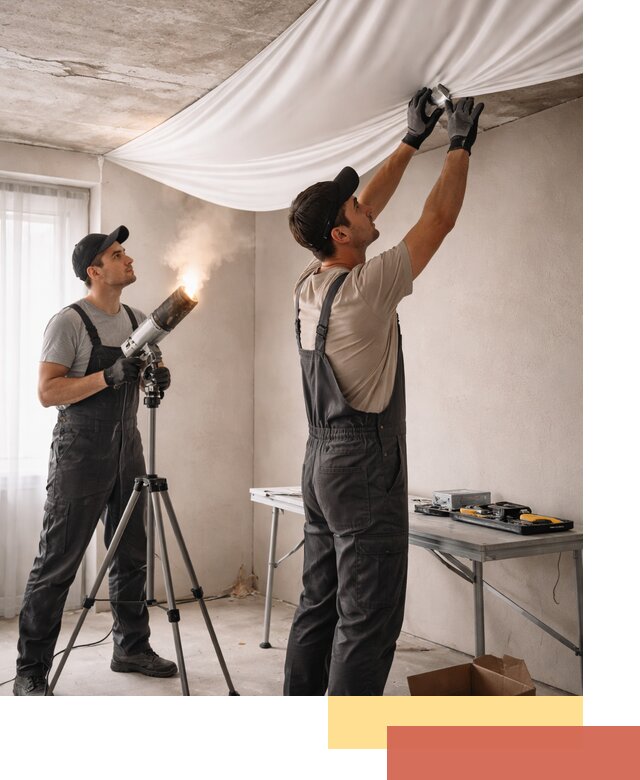 Установка натяжного потолка под ключ в Кирове