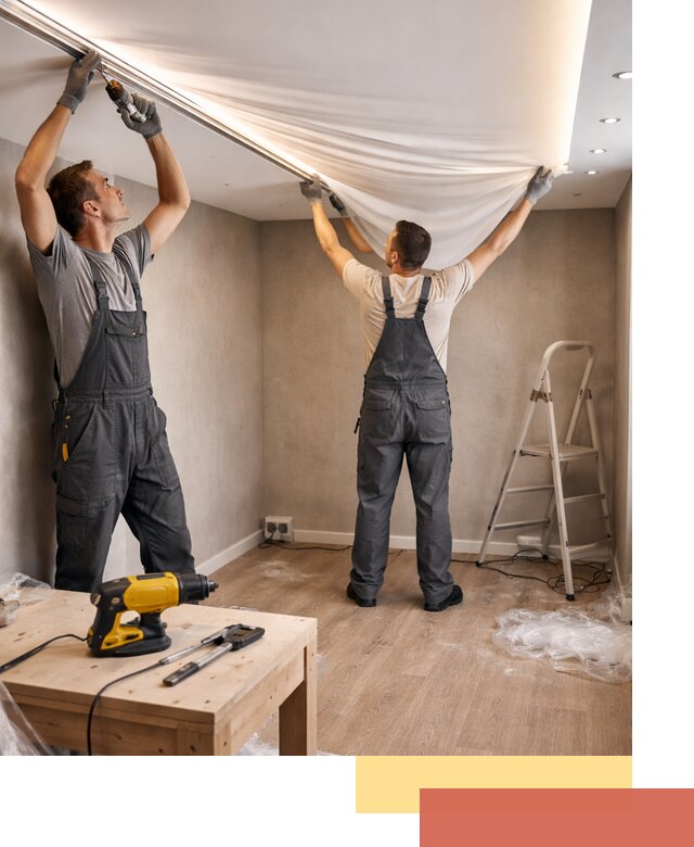 Монтаж натяжного потолка с подсветкой в Кирове цена и сроки