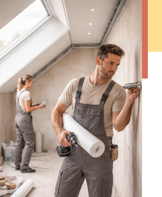 Монтаж натяжного потолка на мансарде в Кирове от 3627 руб. | ОТДЕЛОЧНИК-Кри