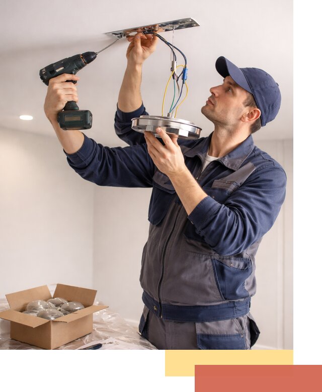 Установка люстры в натяжной потолок в Кирове