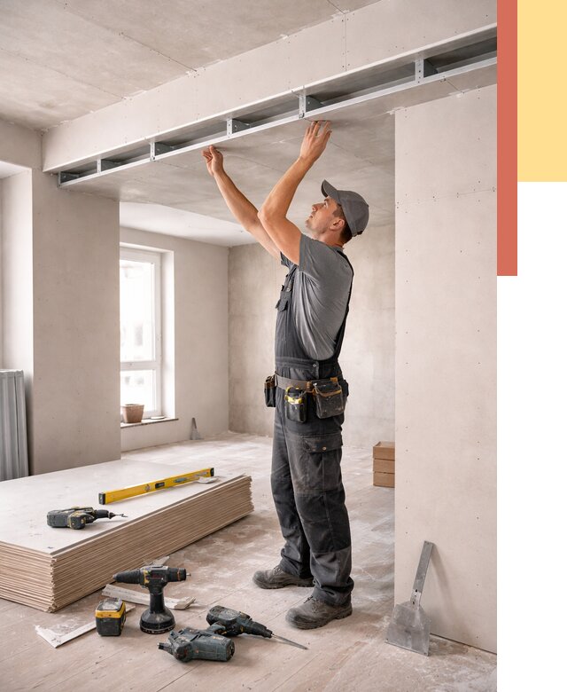 Потолок из гипсокартона с нишей в Кирове от 1295 руб. под ключ | ОТДЕЛОЧНИК-Кри