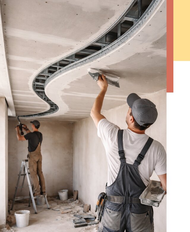 Криволинейный потолок из гипсокартона в Кирове от 2176 руб./м2 | ОТДЕЛОЧНИК-Кри