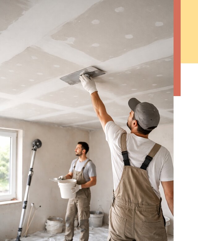 Шпаклевка потолка из гипсокартона в Кирове от 3316 руб./м2 — услуги под ключ | ОТДЕЛОЧНИК-Кри