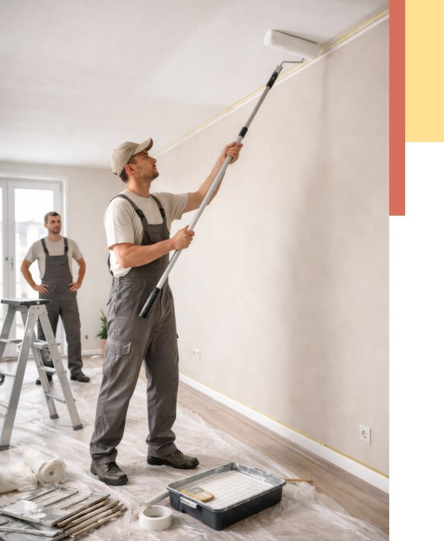 Покраска потолка из гипсокартона в Кирове от 4663 руб./м2 — услуги под ключ | ОТДЕЛОЧНИК-Кри