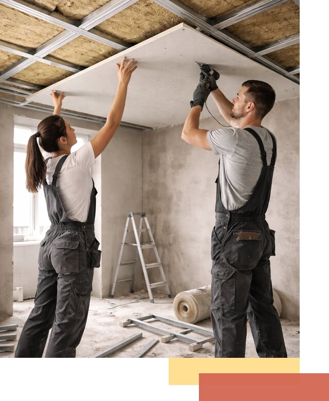 Звукоизоляция потолка из ГКЛ в Кирове профессионально и надежно