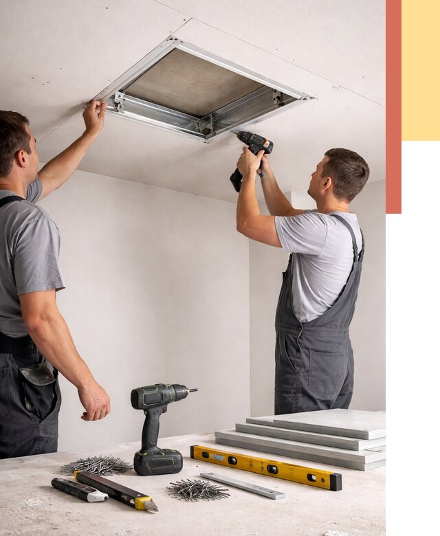 Установка люка в потолок ГКЛ в Кирове от 2591 руб. под ключ | ОТДЕЛОЧНИК-Кри