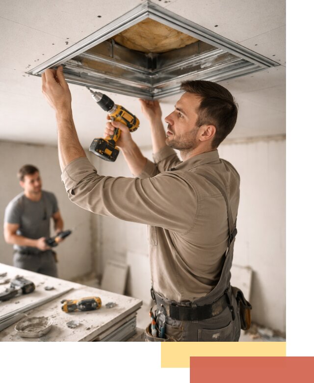 Монтаж люка в потолок из ГКЛ в Кирове