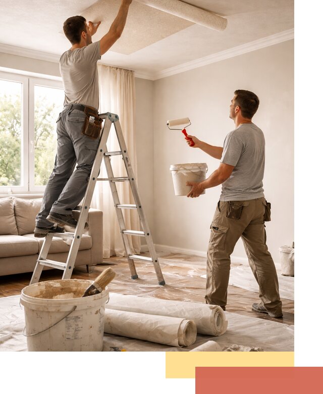 Поклейка обоев на потолок в Кирове — качественно и быстро