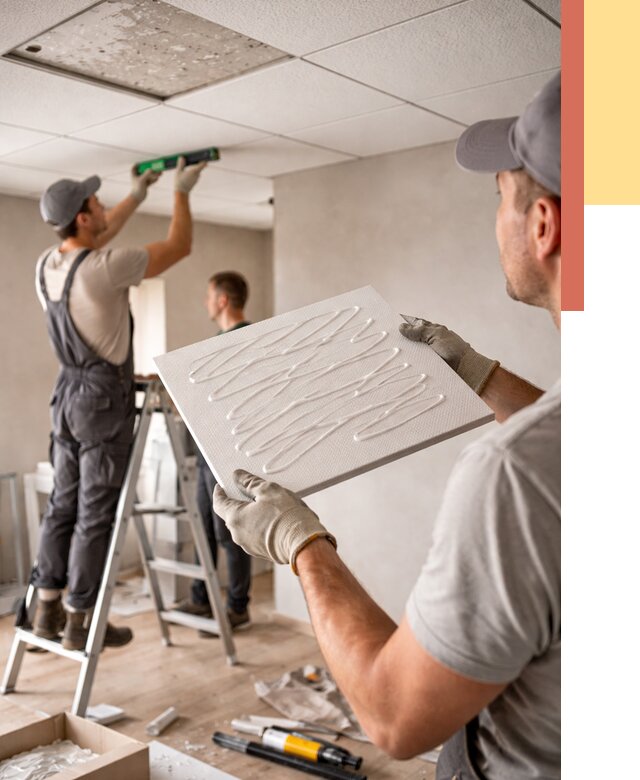 Монтаж потолочной плитки в Кирове от 4663 руб. — быстро и недорого | ОТДЕЛОЧНИК-Кри