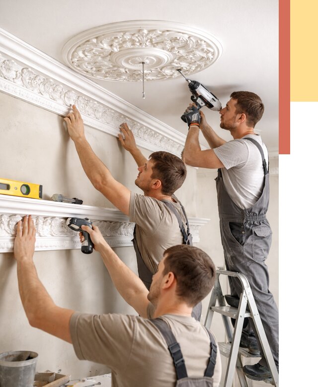 Монтаж лепнины на потолок в Кирове от 3316 руб. быстро и недорого | ОТДЕЛОЧНИК-Кри