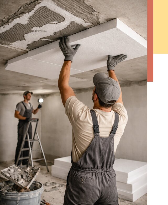 Утепление потолка пенопластом в Кирове от 4663 руб/м2 — недорого и быстро | ОТДЕЛОЧНИК-Кри